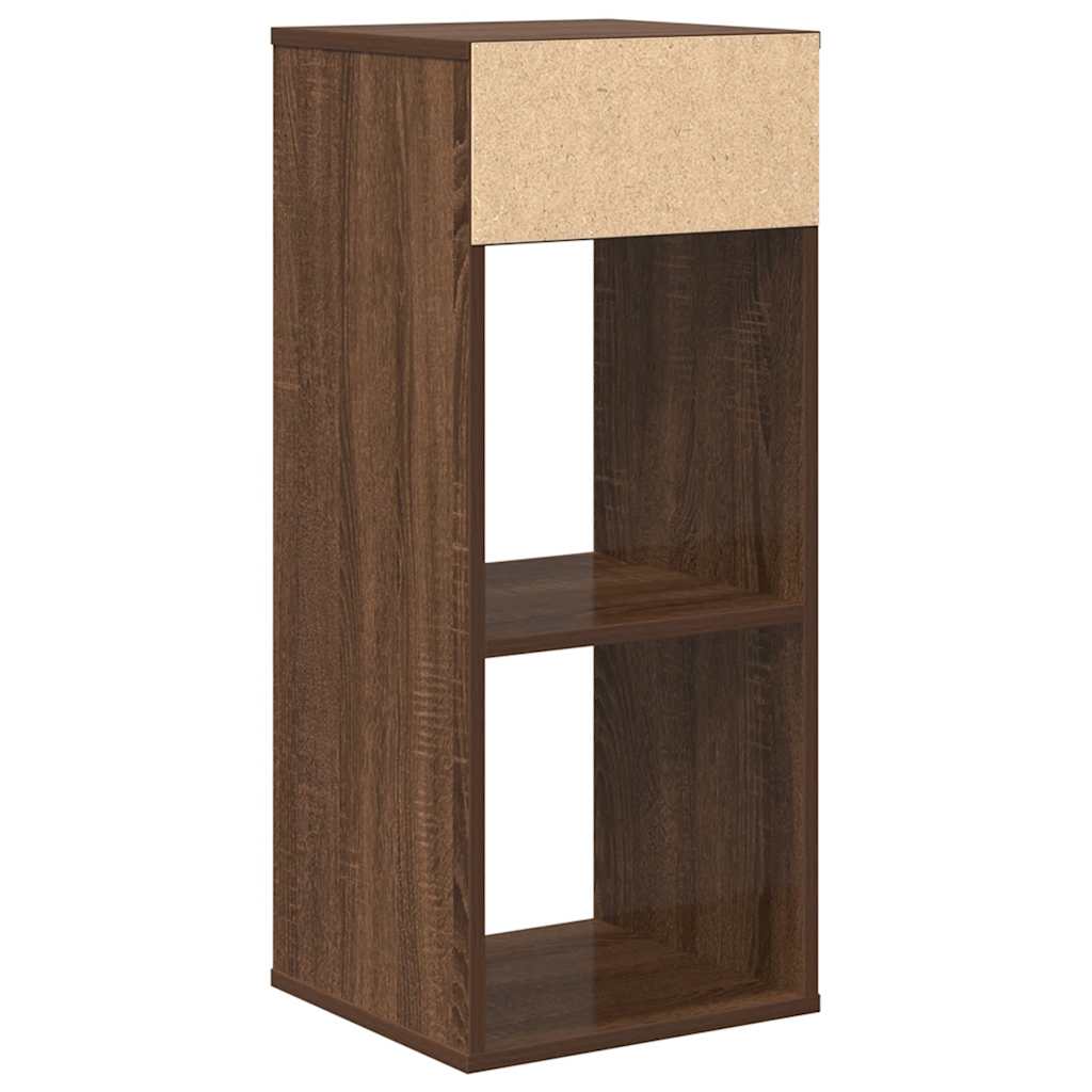 Bookcase, brown oak, 34x31x80 cm, processed wood