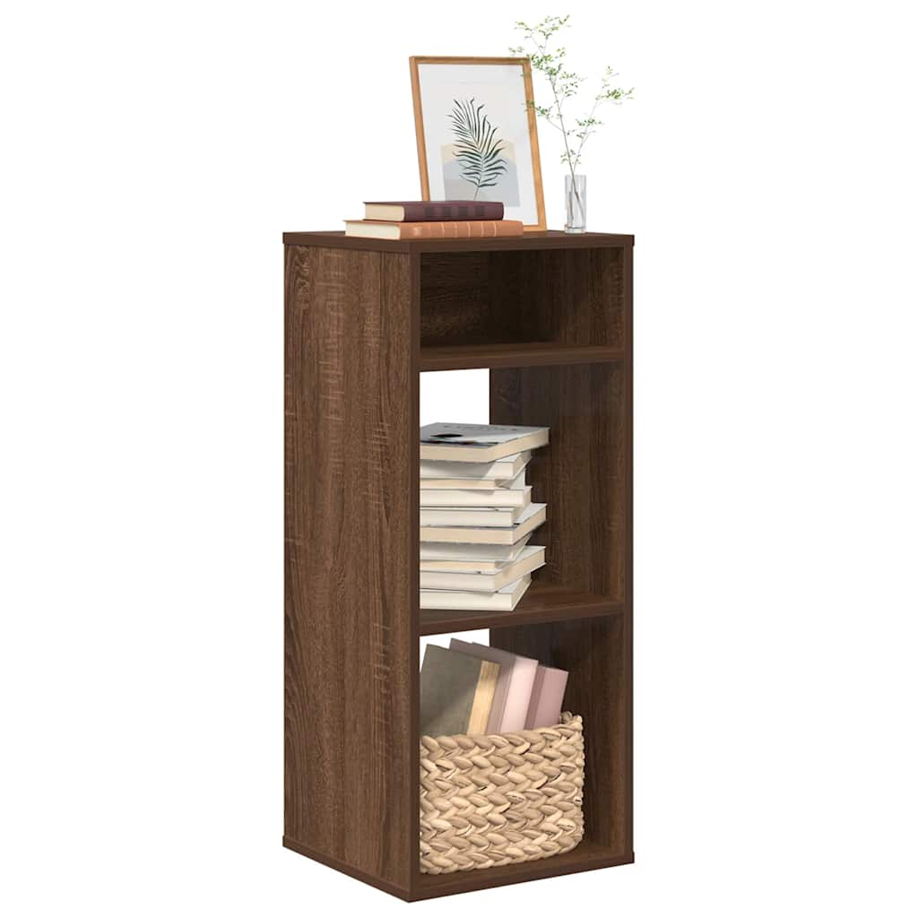 Bookcase, brown oak, 34x31x80 cm, processed wood