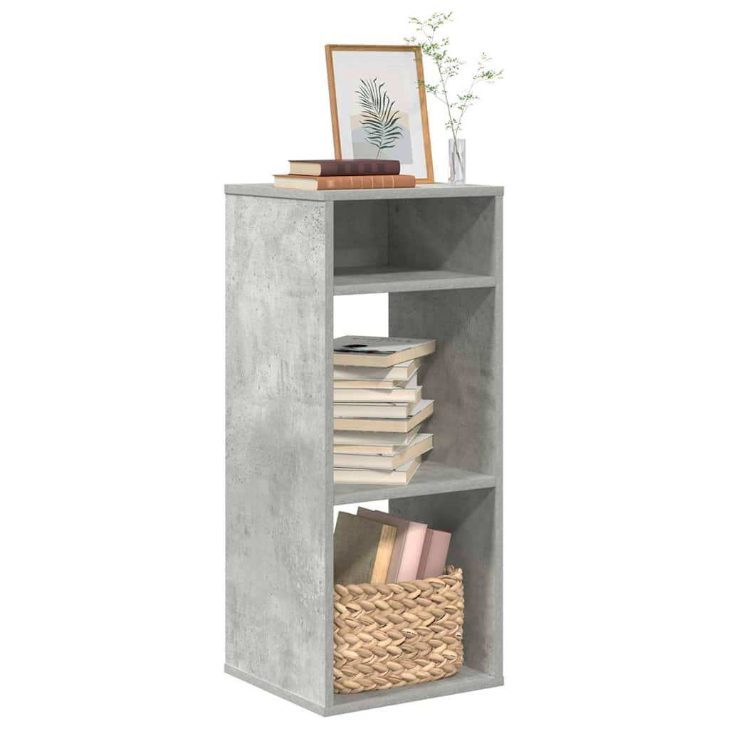 Bibliotecă, gri beton, 34x31x80 cm, lemn prelucrat