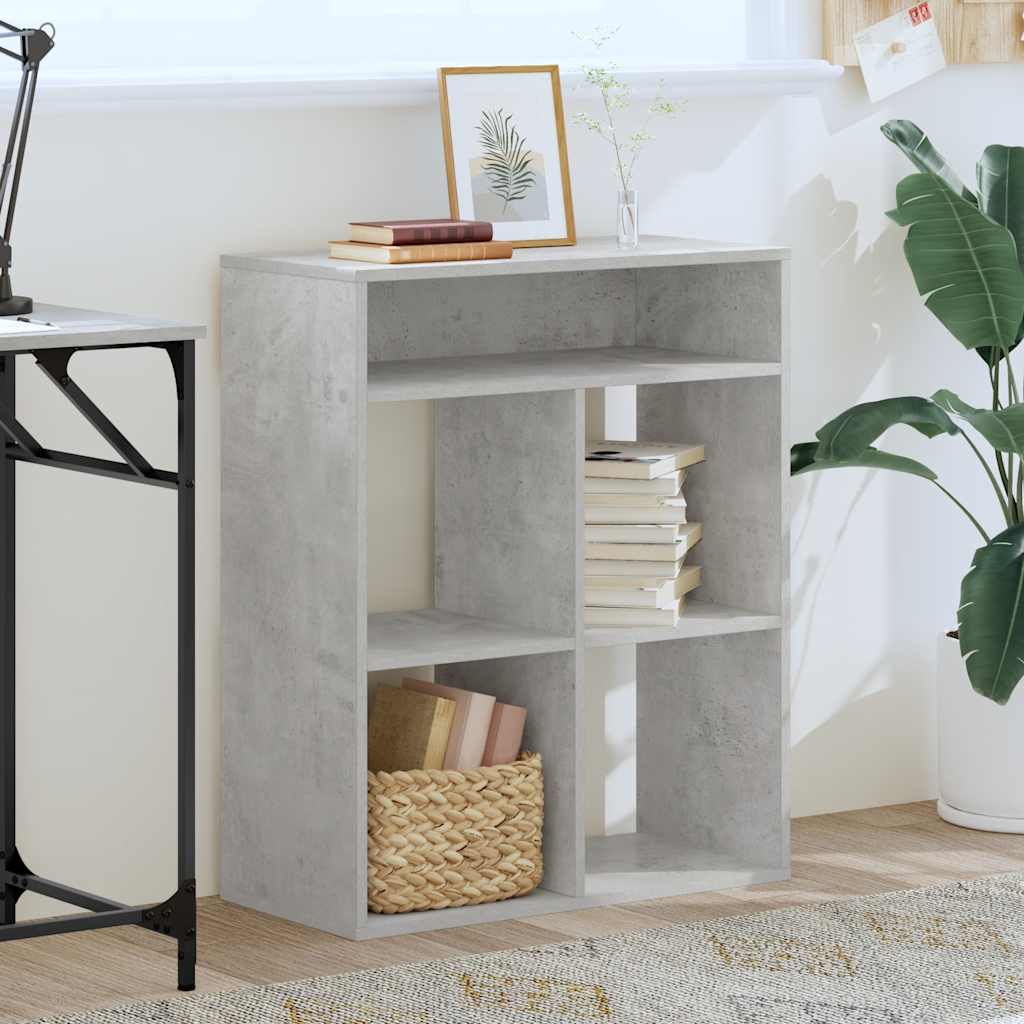 Bookcase, concrete grey, 66x31x80 cm, engineered wood