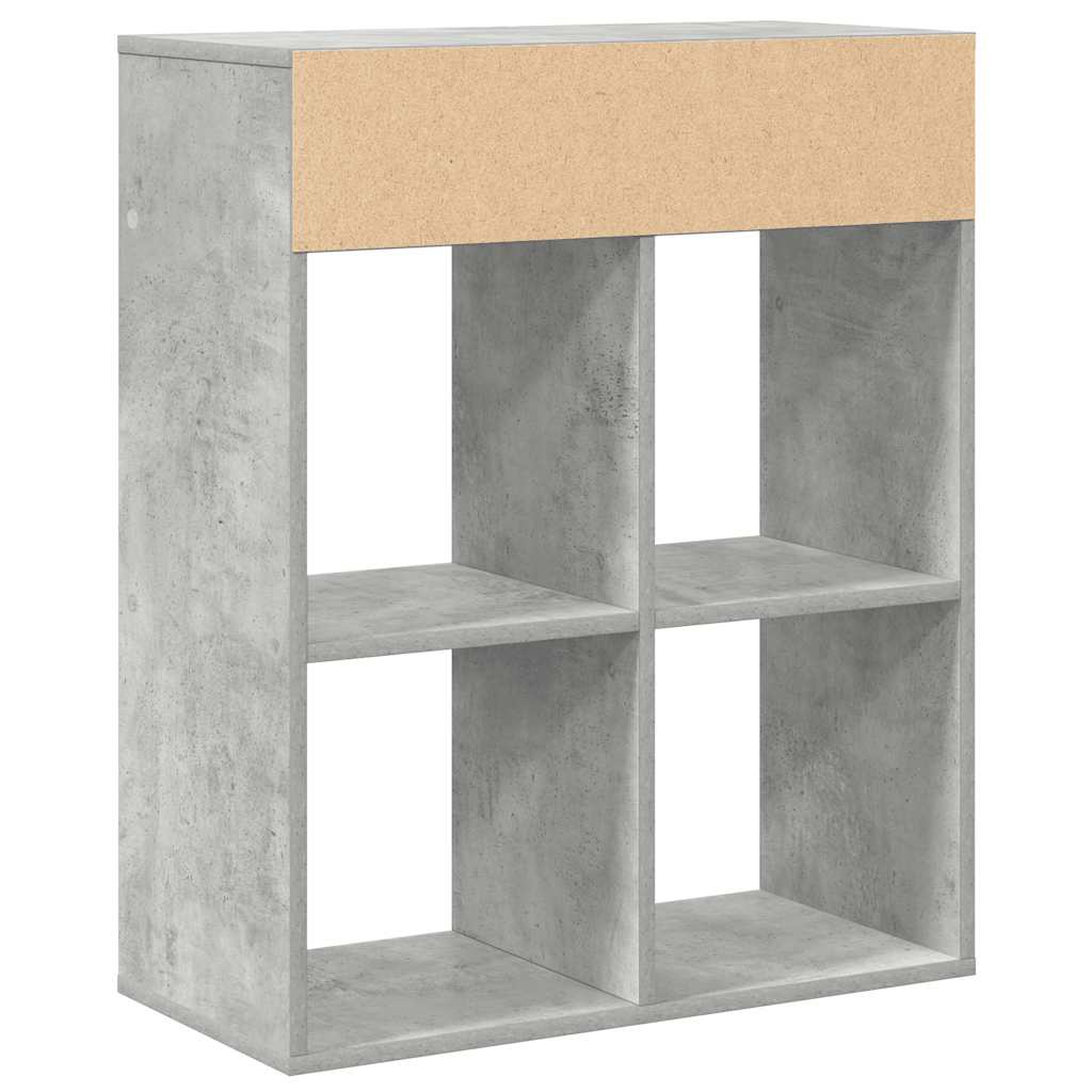 Bookcase, concrete grey, 66x31x80 cm, engineered wood