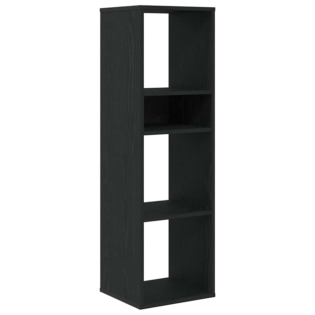 Black bookcase 34x31x112 cm processed wood