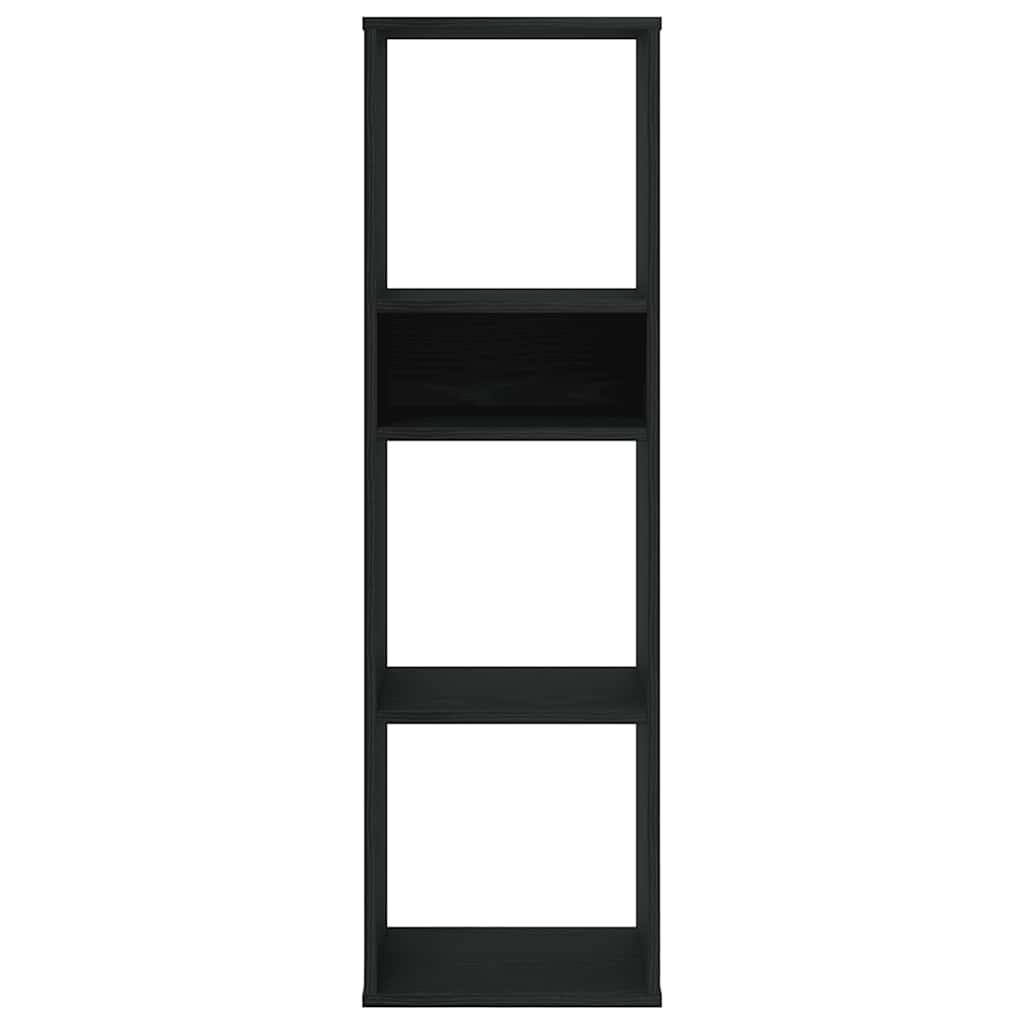 Black bookcase 34x31x112 cm processed wood