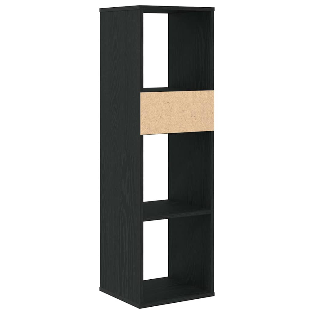 Black bookcase 34x31x112 cm processed wood