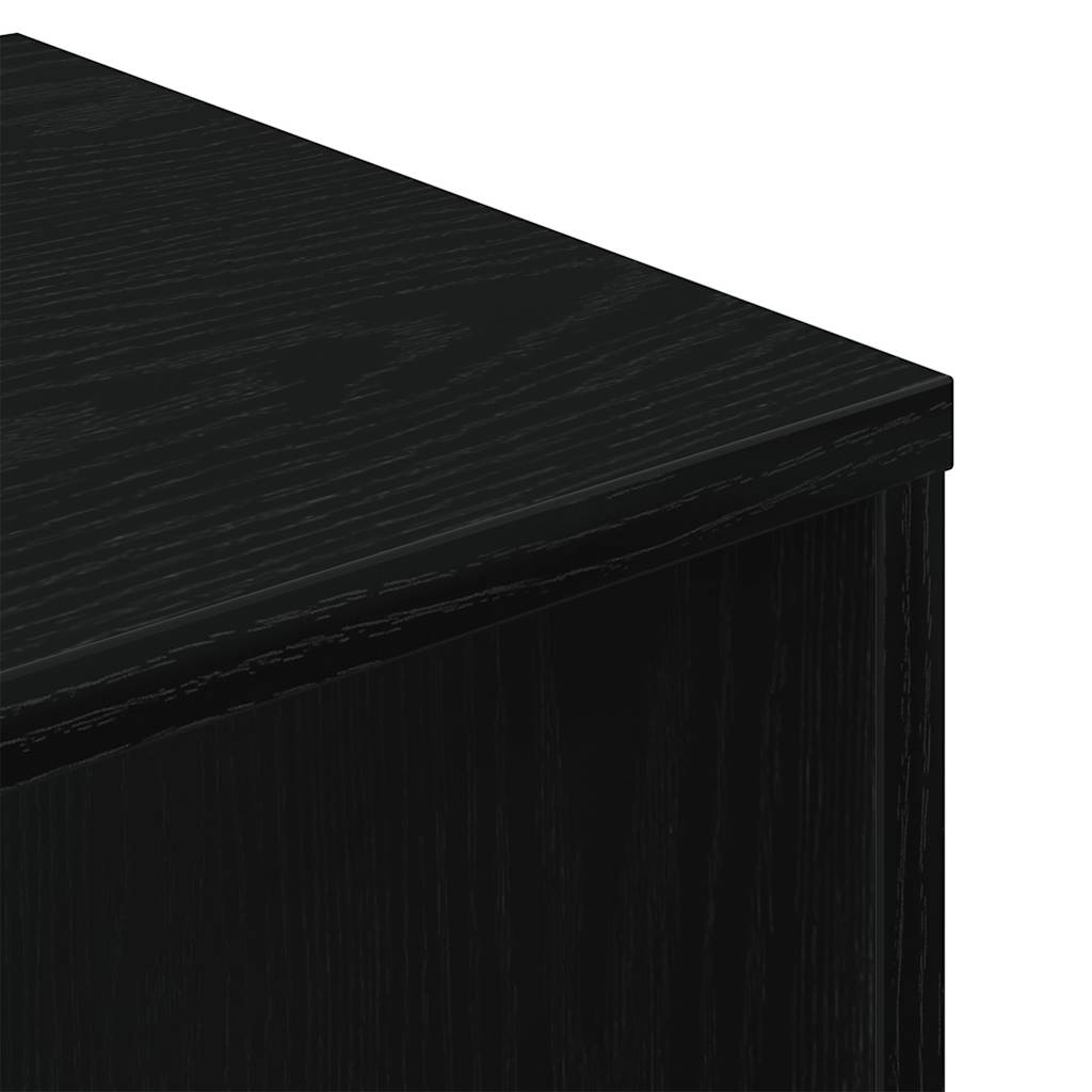 Black bookcase 34x31x112 cm processed wood