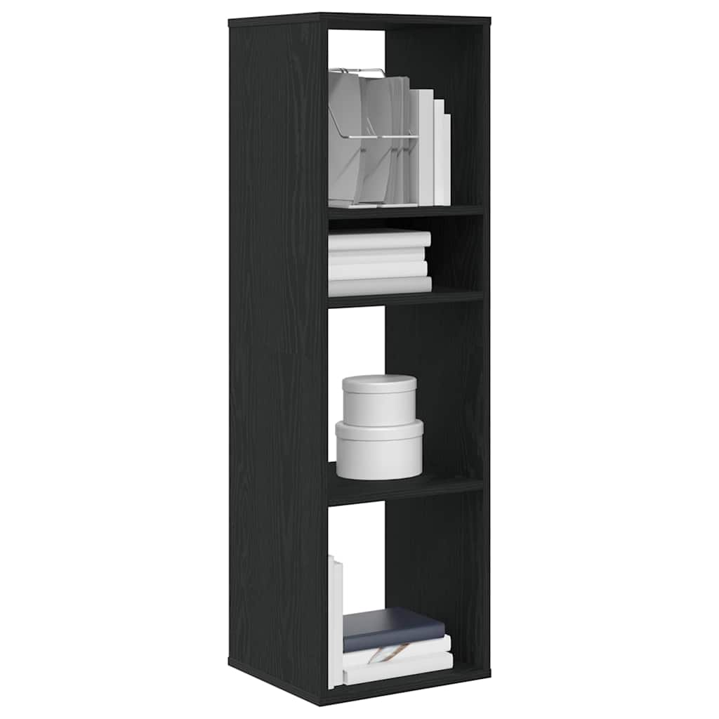 Black bookcase 34x31x112 cm processed wood