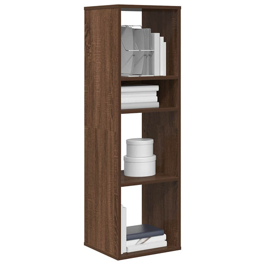 Bookcase, brown oak, 34x31x112 cm, processed wood