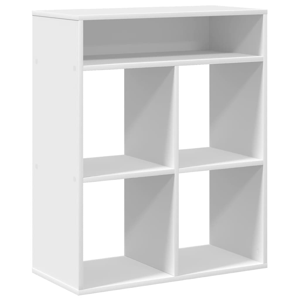 Bookcase, white, 66x31x80 cm, processed wood