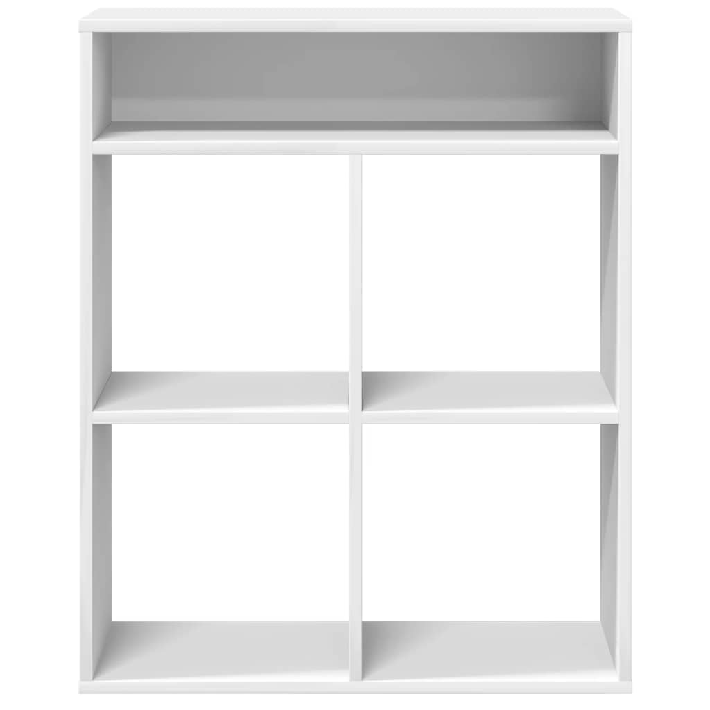 Bookcase, white, 66x31x80 cm, processed wood