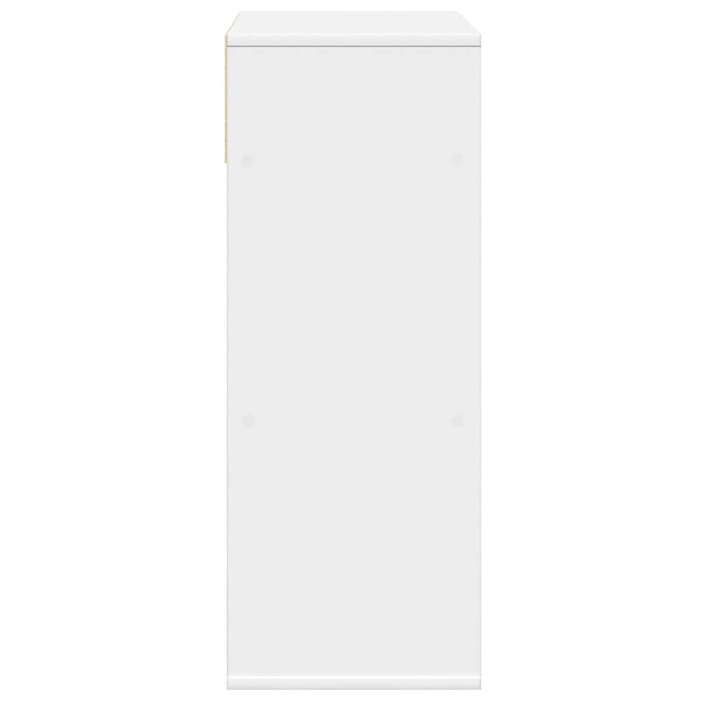 Bookcase, white, 66x31x80 cm, processed wood