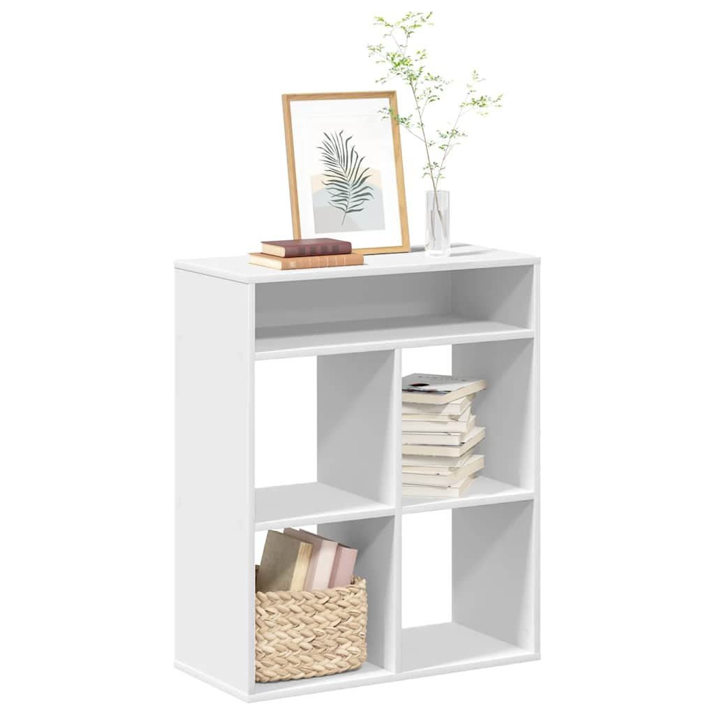 Bookcase, white, 66x31x80 cm, processed wood