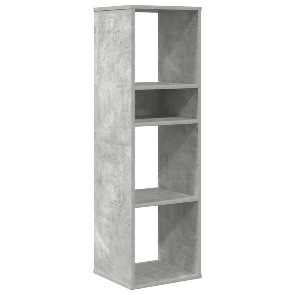 Bibliotecă, gri beton, 34x31x112 cm, lemn prelucrat