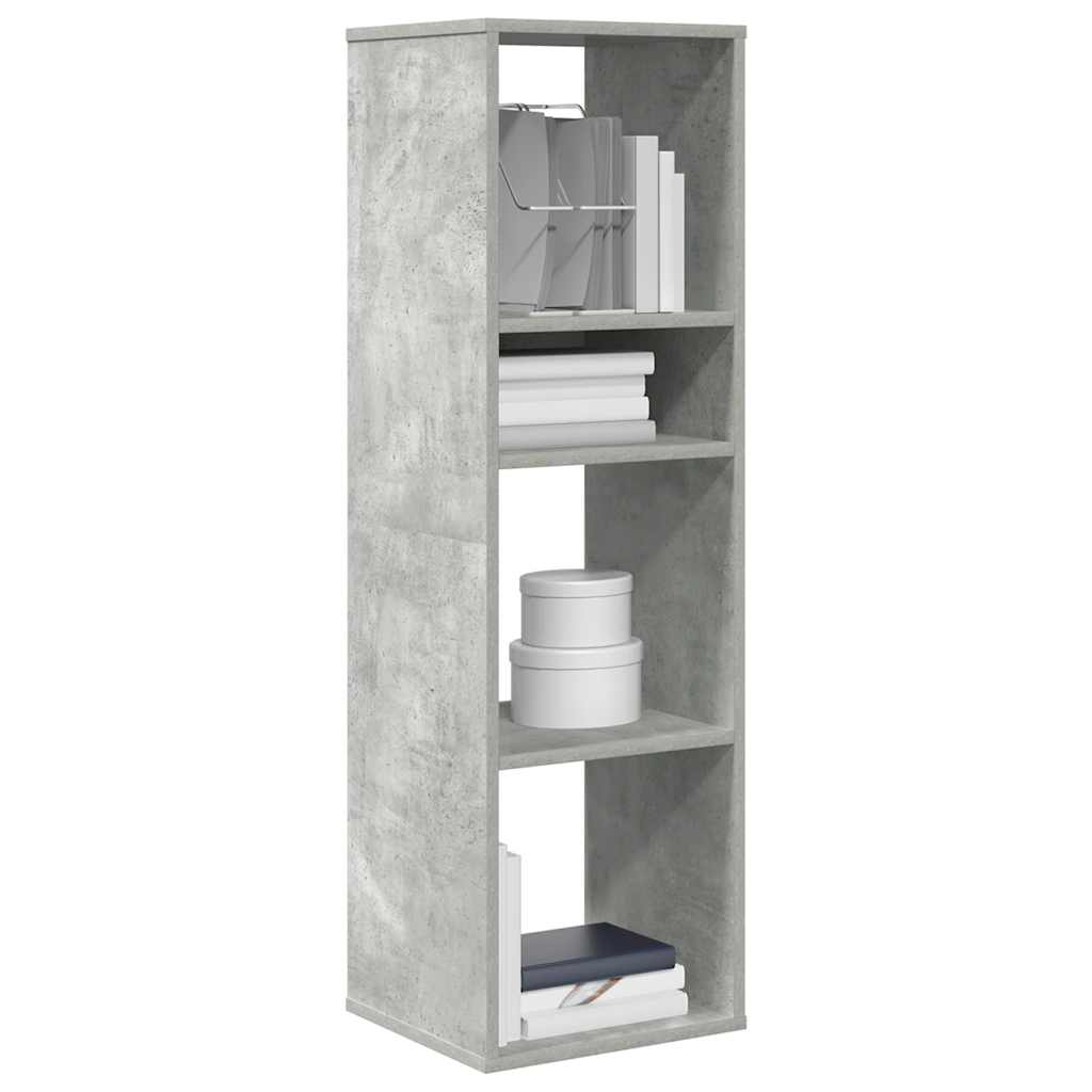 Bookcase, concrete gray, 34x31x112 cm, processed wood