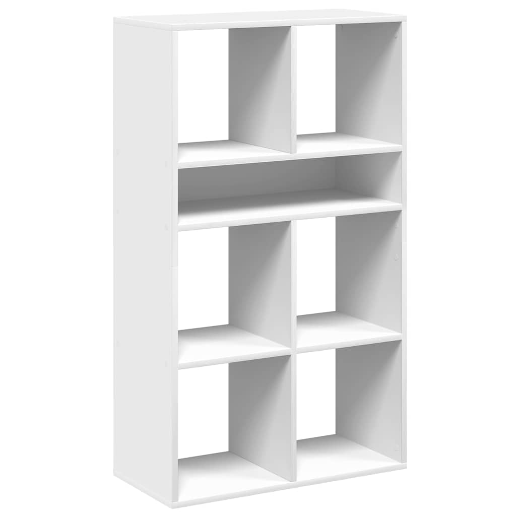 Bookcase, white, 66x31x112 cm, processed wood