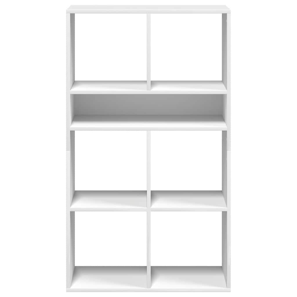 Bookcase, white, 66x31x112 cm, processed wood