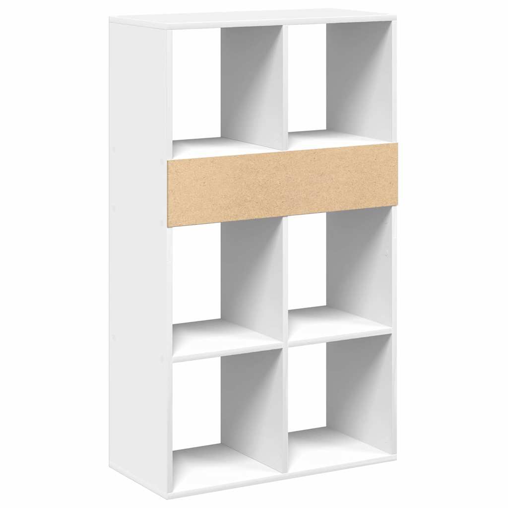 Bookcase, white, 66x31x112 cm, processed wood