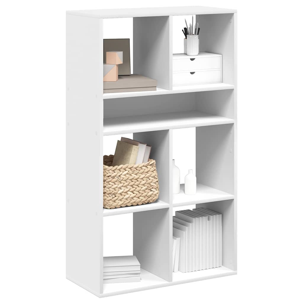 Bookcase, white, 66x31x112 cm, processed wood