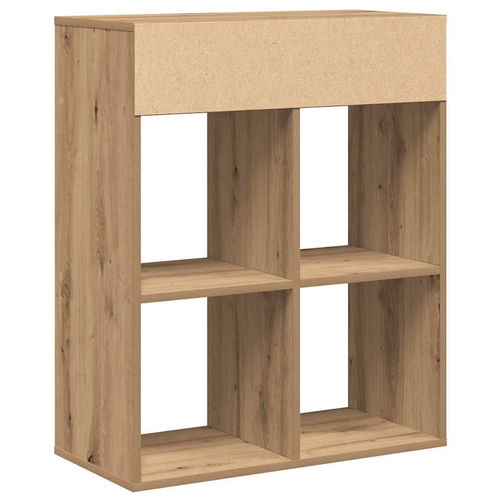 Bookcase, handcrafted oak, 66x31x80 cm, processed wood