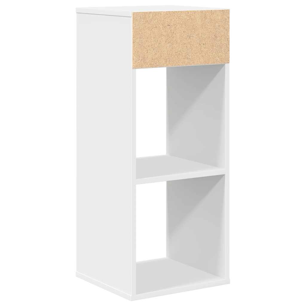 Bookcase, white, 34x31x80 cm, processed wood