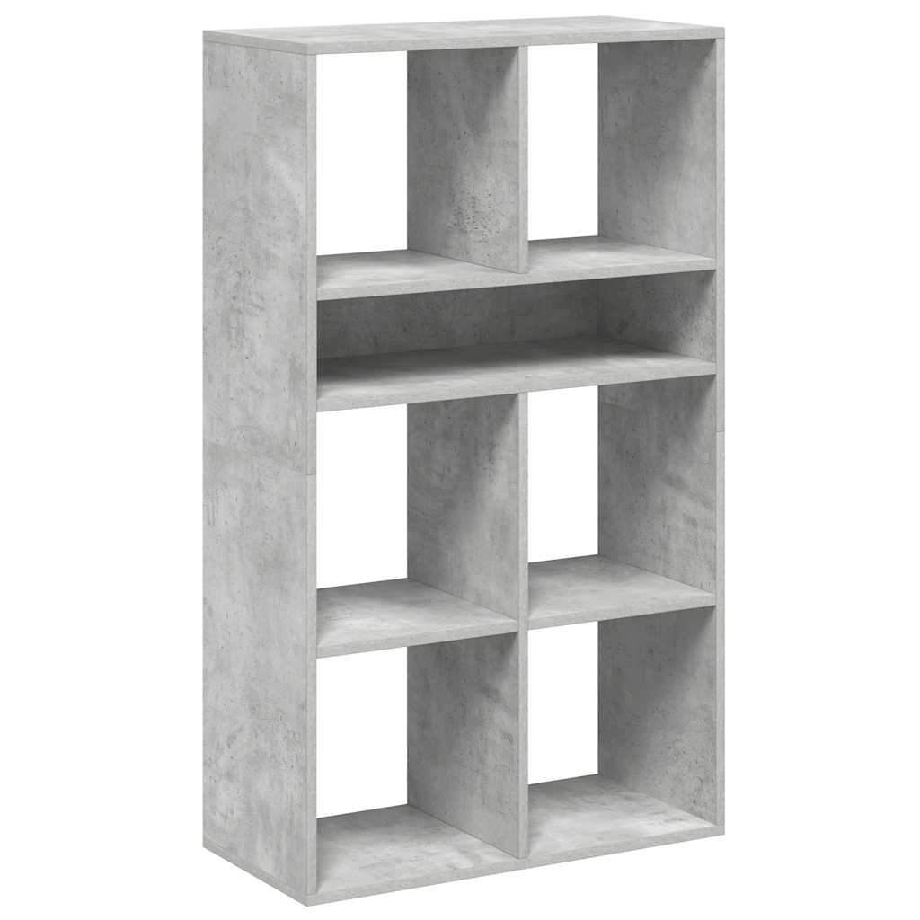 Bibliotecă, gri beton, 66x31x112 cm, lemn prelucrat