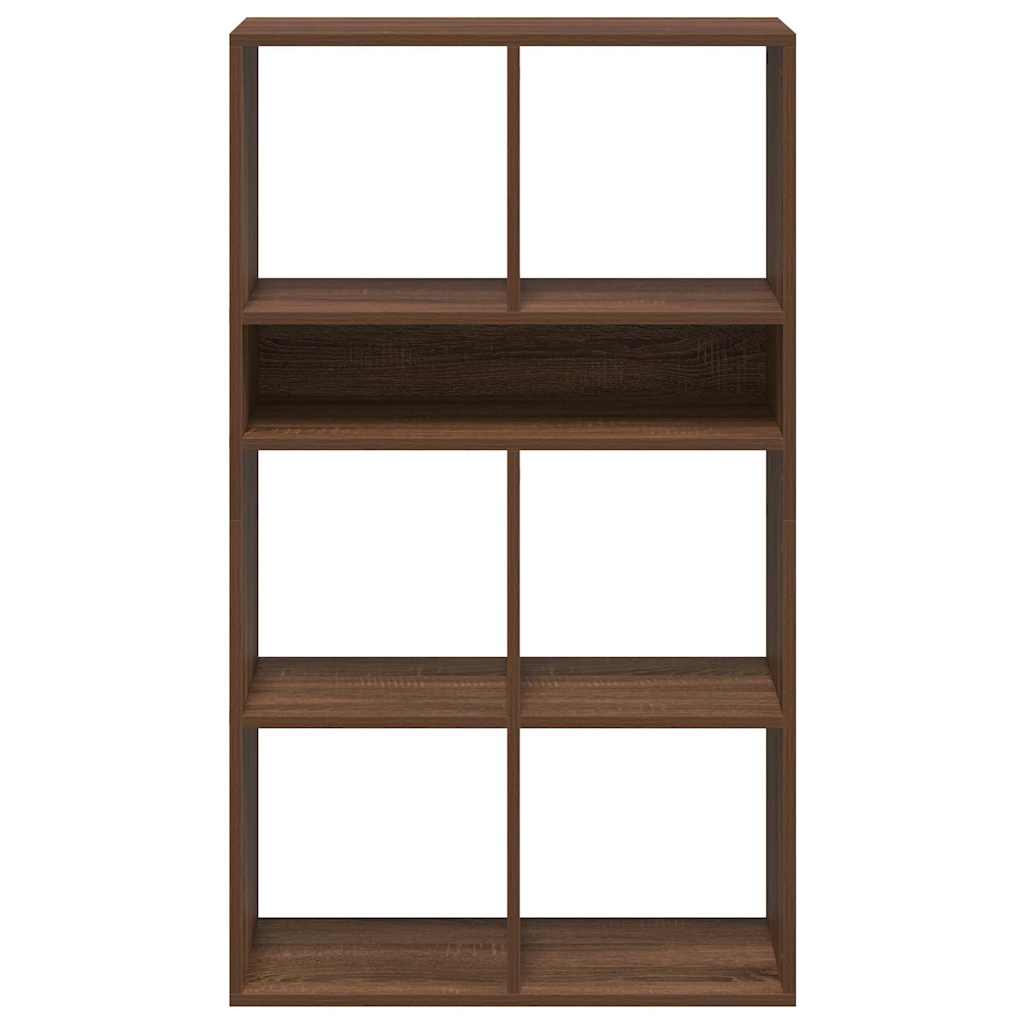 Bookcase, brown oak, 66x31x112 cm, processed wood