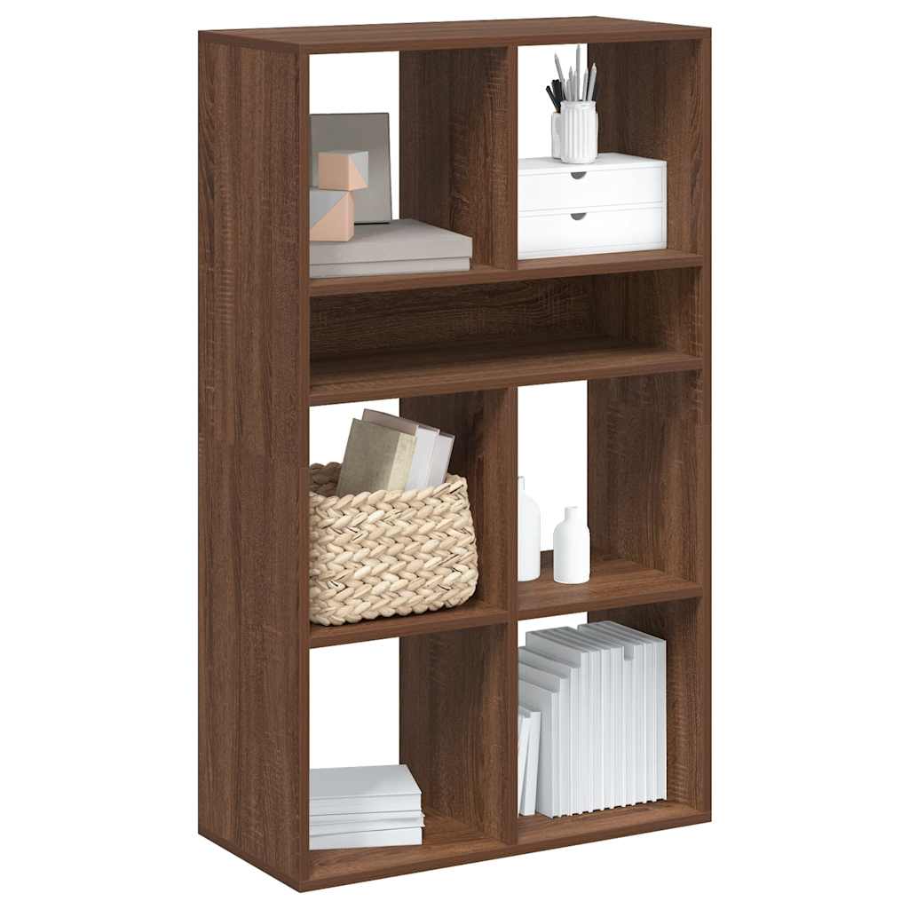 Bookcase, brown oak, 66x31x112 cm, processed wood