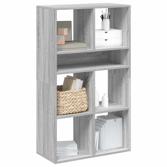 Bookcase, sonoma grey, 66x31x112 cm, engineered wood