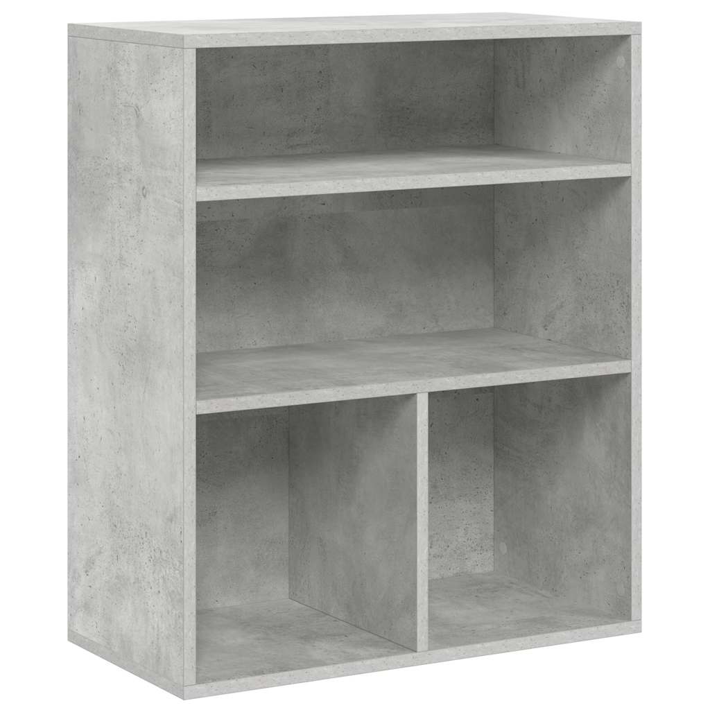 Bookcase, concrete gray, 60x30x71.5 cm, processed wood