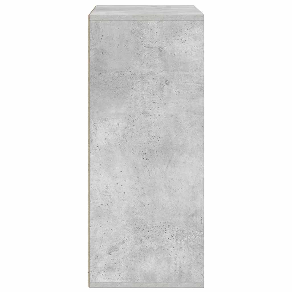 Bibliotecă, gri beton, 60x30x71,5 cm, lemn prelucrat