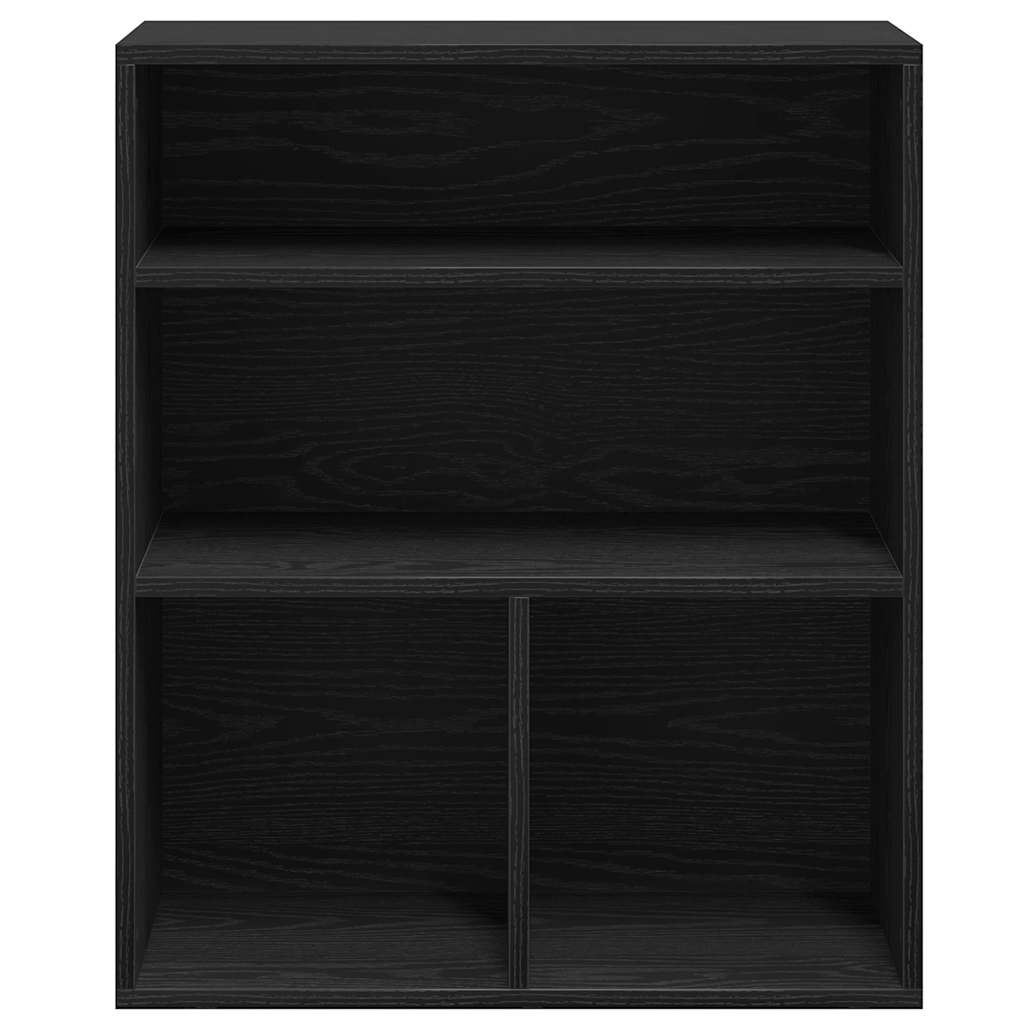 Black bookcase 60x30x71.5 cm processed wood