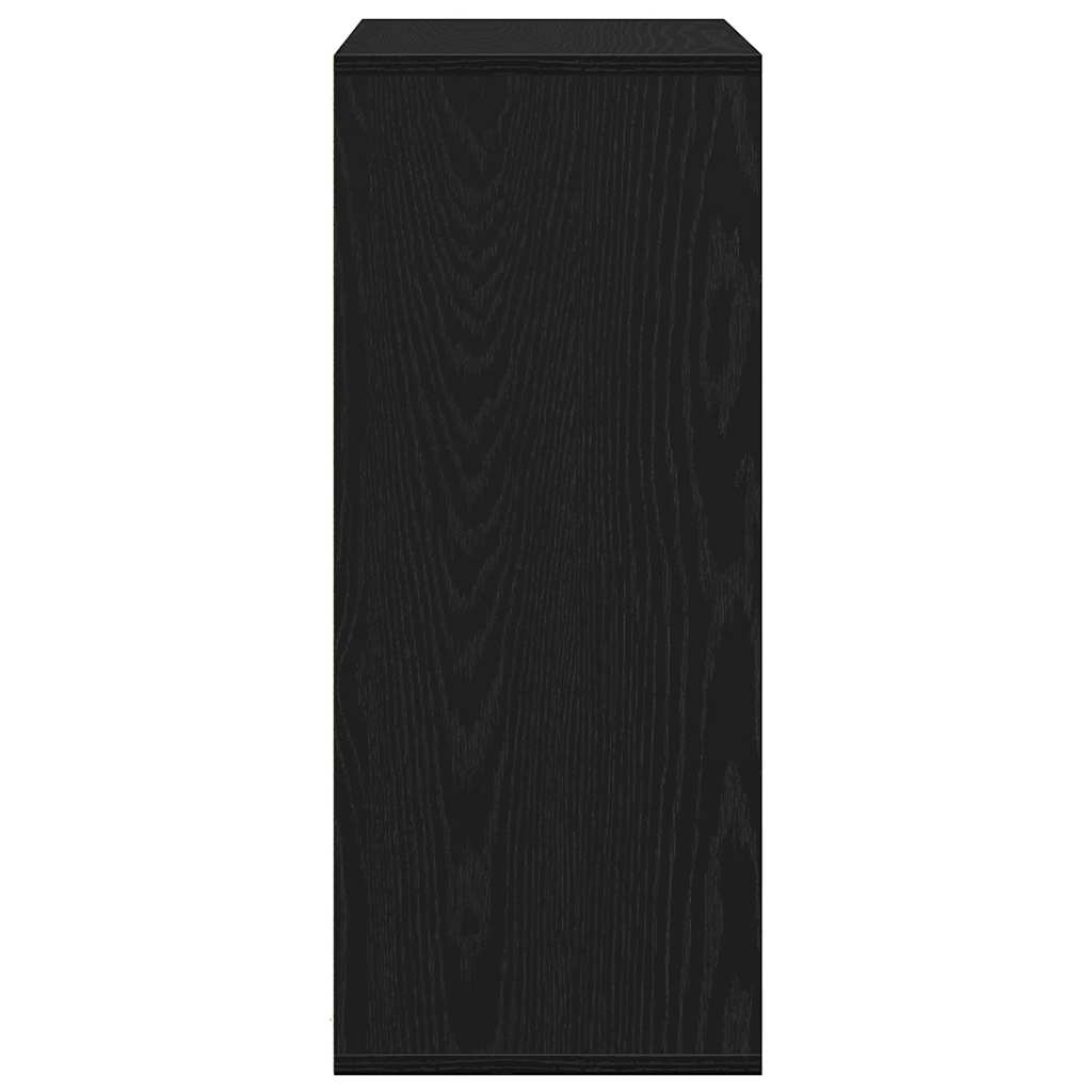 Black bookcase 60x30x71.5 cm processed wood