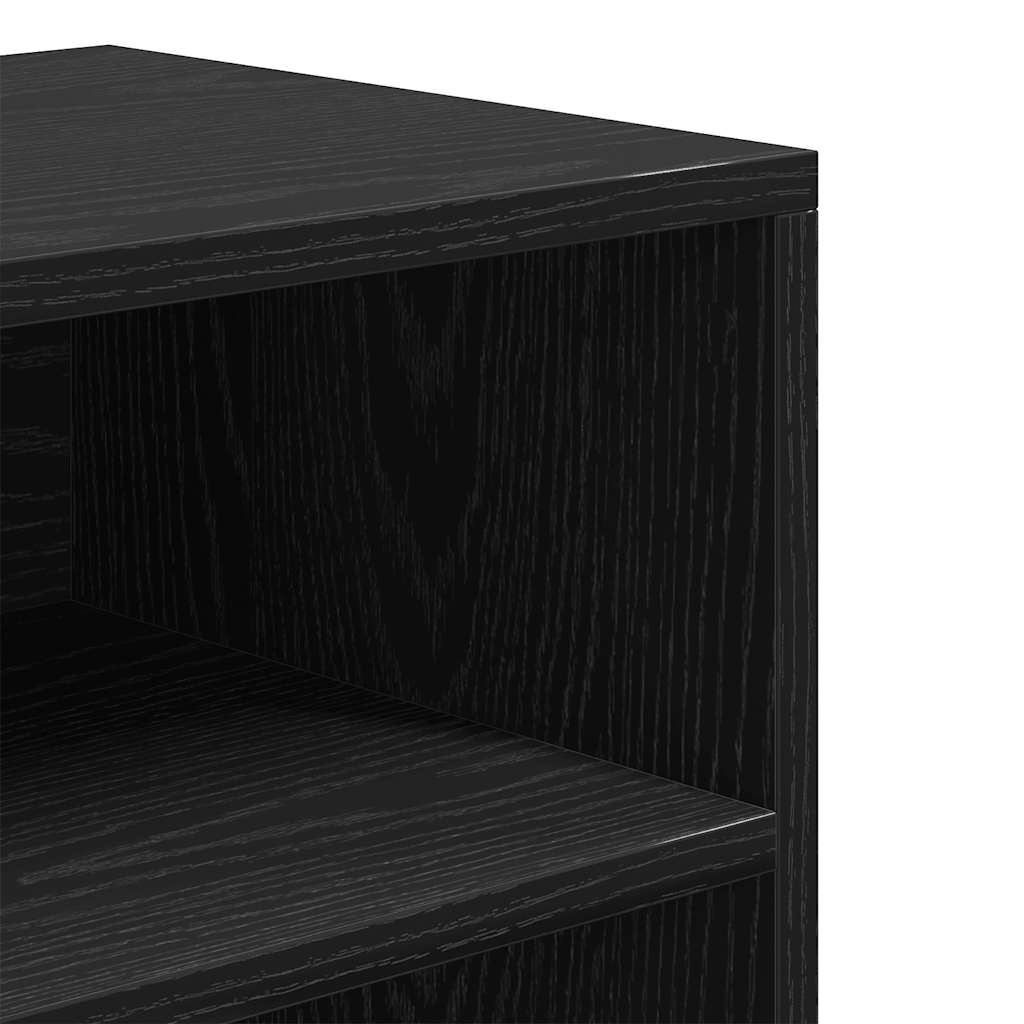 Black bookcase 60x30x71.5 cm processed wood