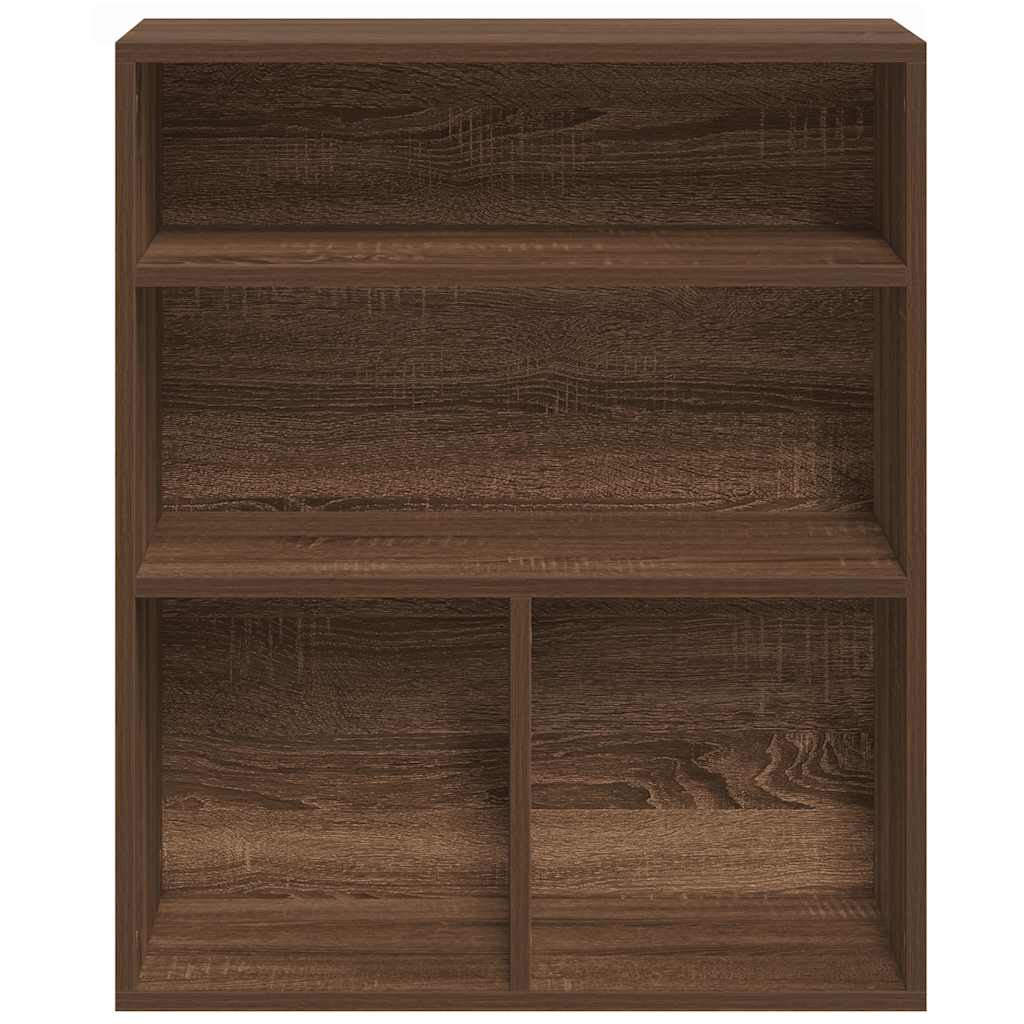 Bookcase, brown oak, 60x30x71.5 cm, processed wood