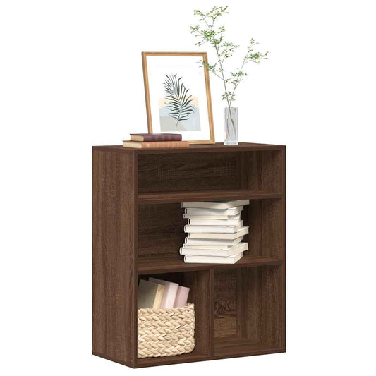 Bookcase, brown oak, 60x30x71.5 cm, processed wood