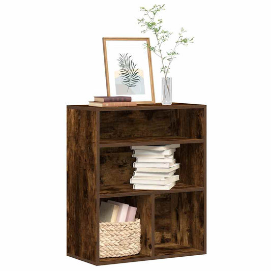 Bookcase, smoky oak, 60x30x71.5 cm, processed wood