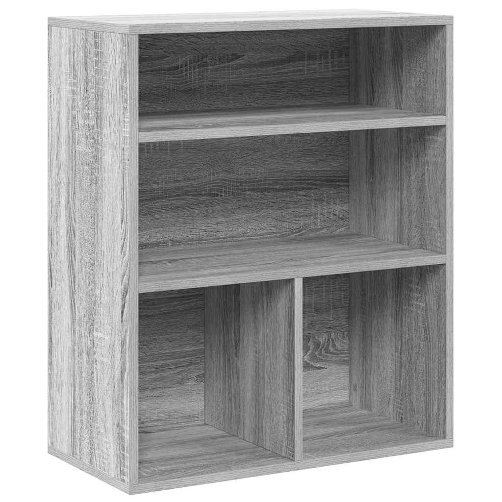 Bibliotecă, gri sonoma,60x30x71,5 cm, lemn prelucrat