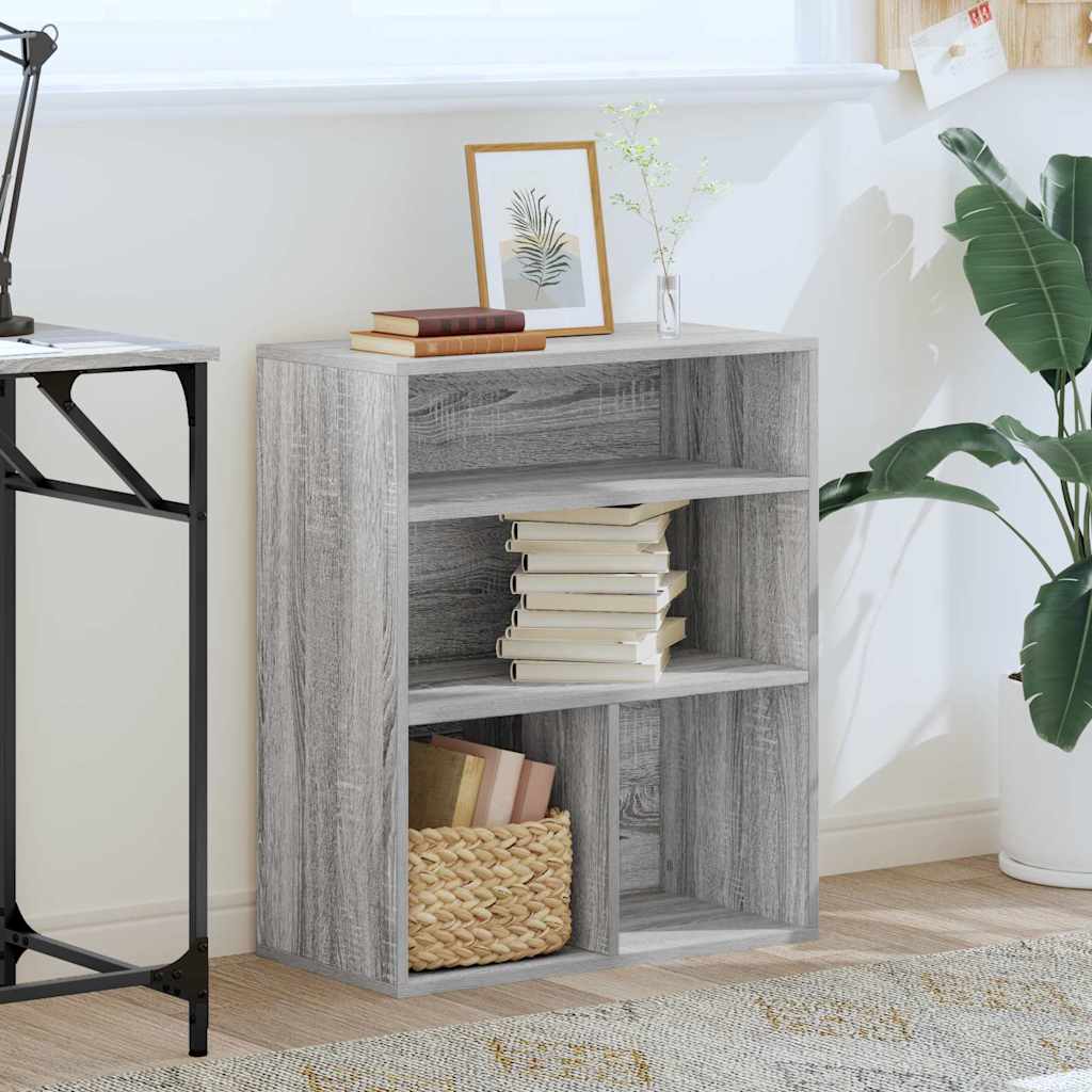 Bookcase, sonoma grey, 60x30x71.5 cm, engineered wood