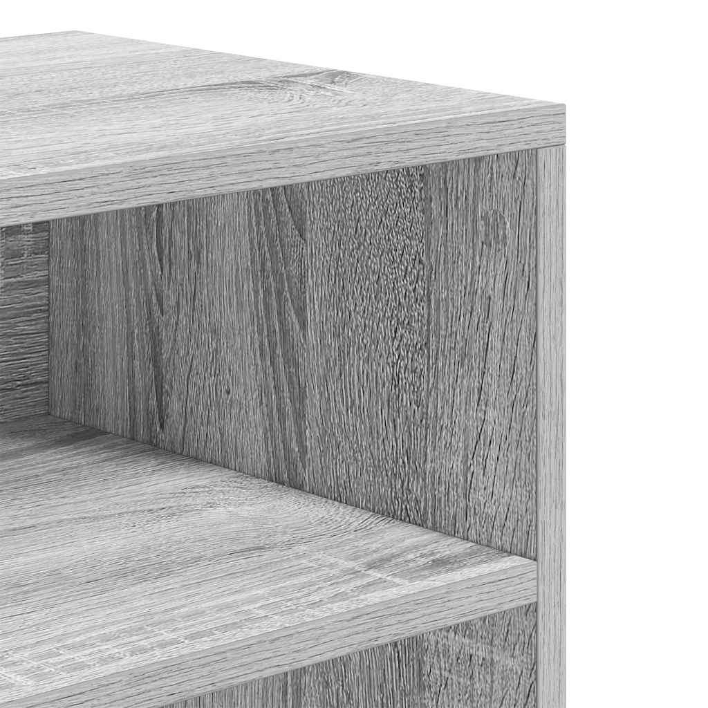 Bookcase, sonoma grey, 60x30x71.5 cm, engineered wood