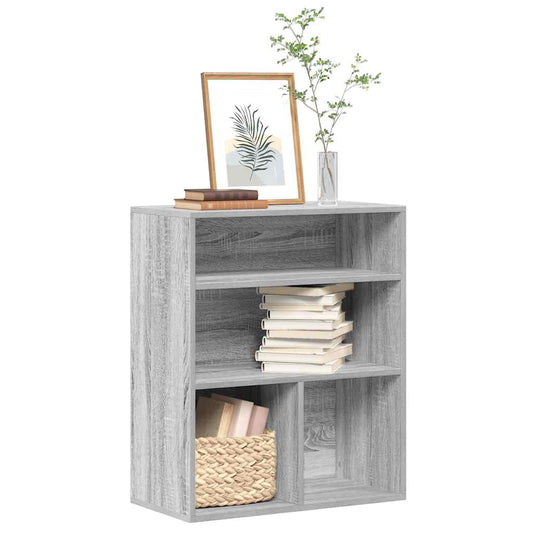 Bookcase, sonoma grey, 60x30x71.5 cm, engineered wood