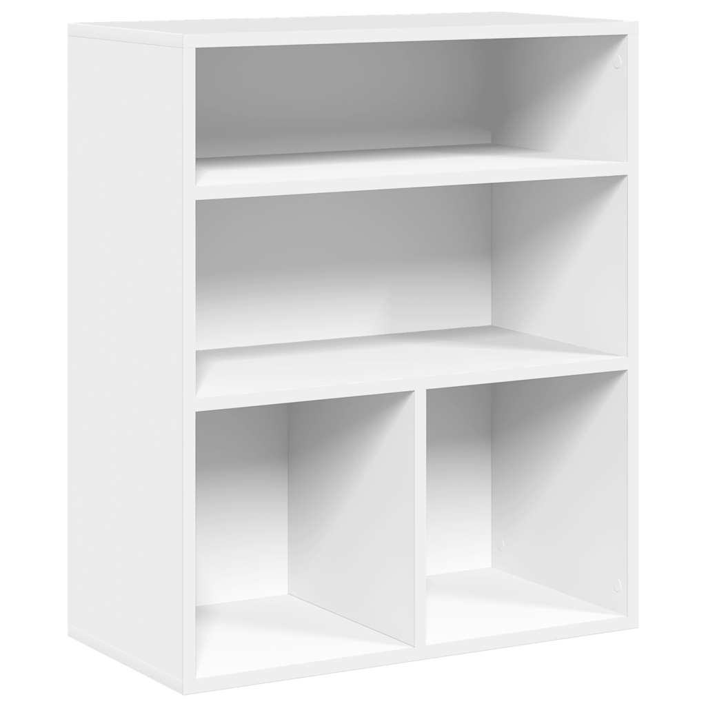 Bookcase, white, 60x30x71.5 cm, processed wood