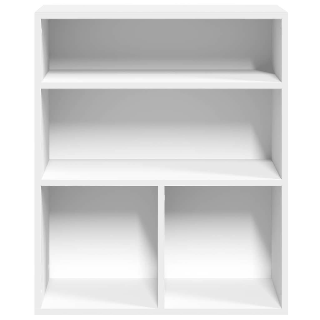 Bookcase, white, 60x30x71.5 cm, processed wood