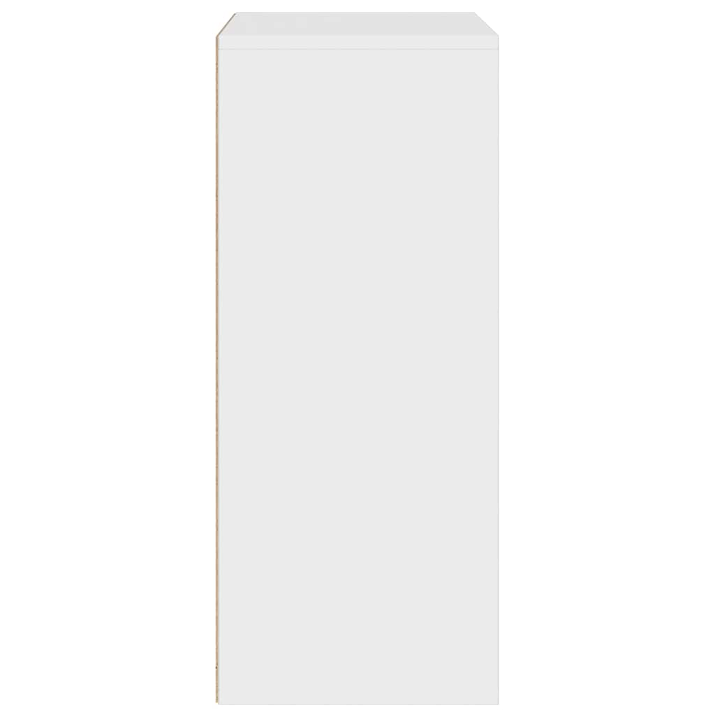 Bookcase, white, 60x30x71.5 cm, processed wood