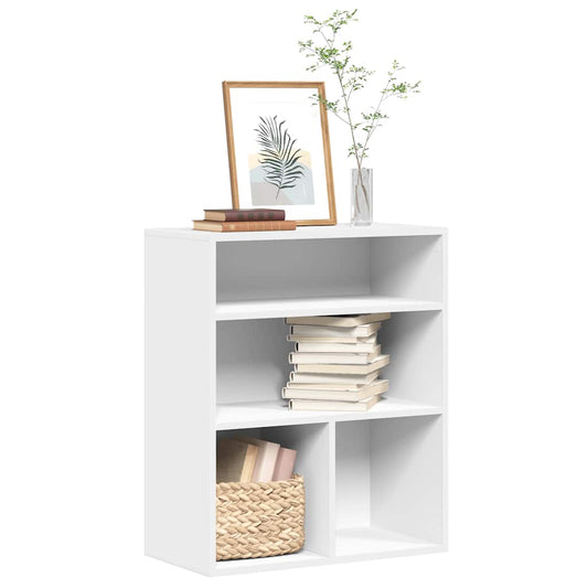 Bookcase, white, 60x30x71.5 cm, processed wood