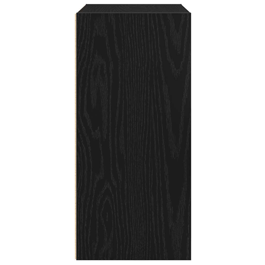 Bookcase Black Oak 31x24x52 cm Processed wood