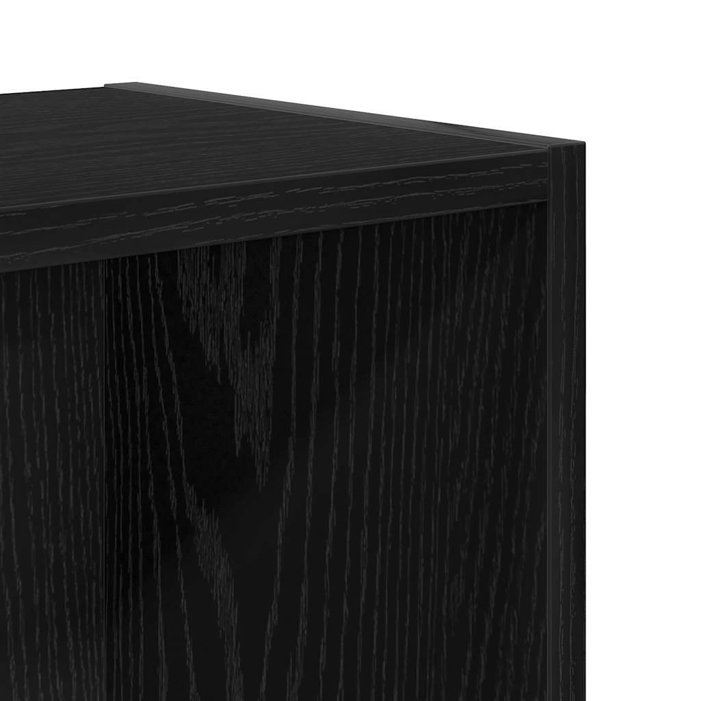 Bookcase Black Oak 31x24x52 cm Processed wood