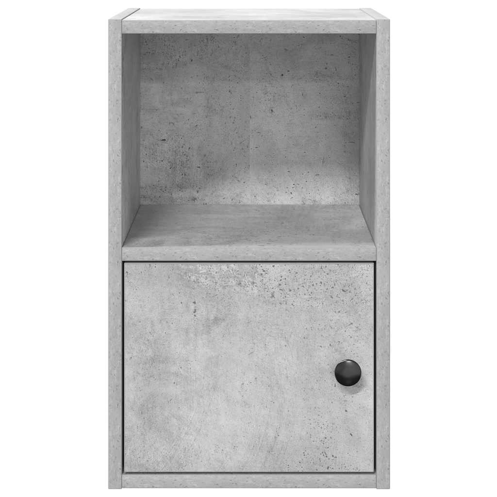 Bookcase, concrete gray, 31x24x52 cm, processed wood