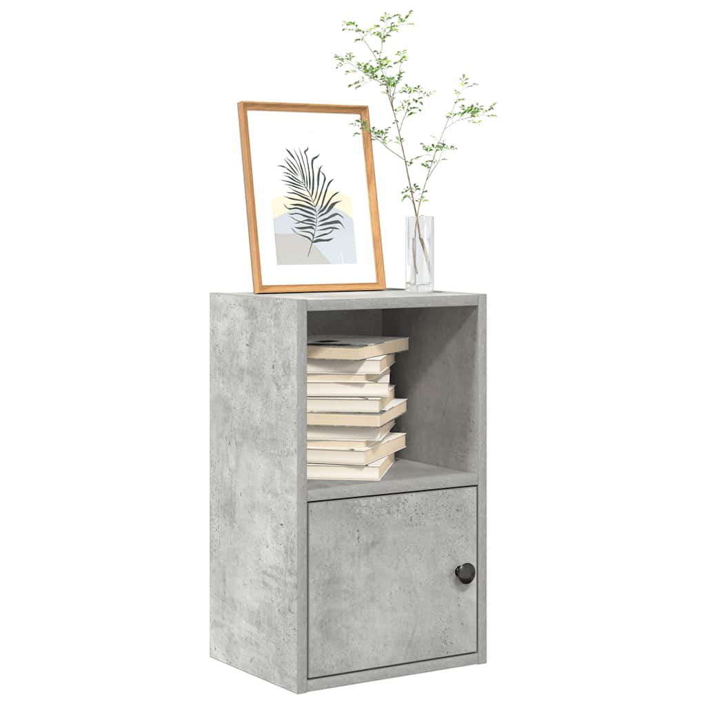 Bookcase, concrete gray, 31x24x52 cm, processed wood