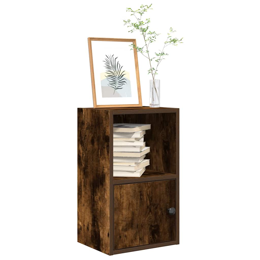 Bookcase, smoky oak, 31x24x52 cm, engineered wood