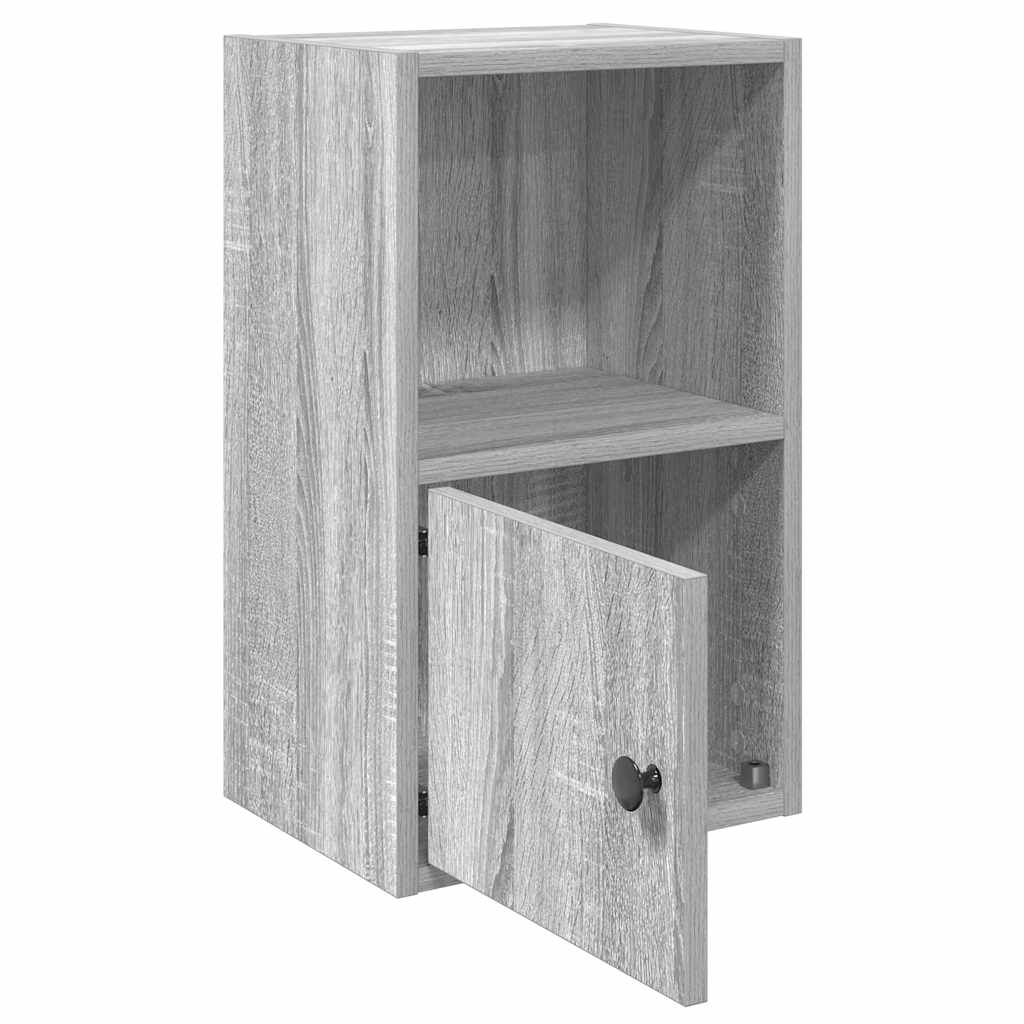 Bookcase, sonoma grey, 31x24x52 cm, engineered wood