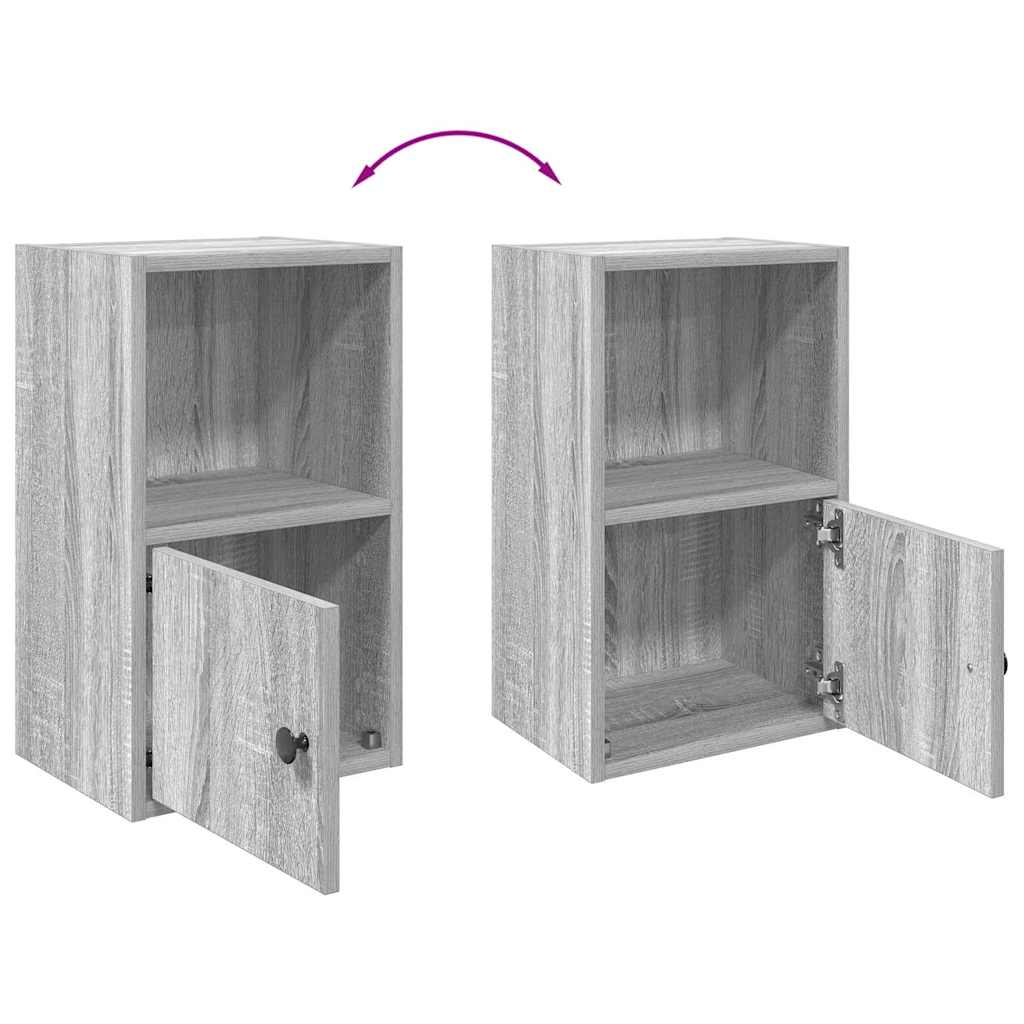 Bookcase, sonoma grey, 31x24x52 cm, engineered wood